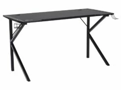 Nimaj Table De Gamer Avec LED, Porte-casque, Porte-gobel, Noir.