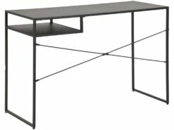 Newcastle Bureau Avec 1 Tablette, Noir. -mobilier de bureau Shop console 22048505