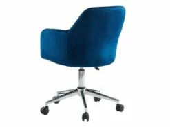 Chaise De Bureau - Velours - Bleu - Hauteur Réglable - ELEANA -mobilier de bureau Shop fauteuil de bureau 345361