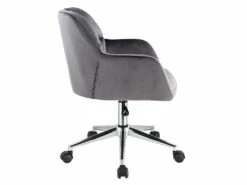 Chaise De Bureau - Velours - Gris - Hauteur Réglable - PEGA -mobilier de bureau Shop fauteuil de bureau 426665