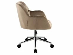 Chaise De Bureau - Velours - Beige - Hauteur Réglable - PEGA -mobilier de bureau Shop fauteuil de bureau 426707