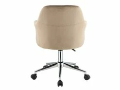 Chaise De Bureau - Velours - Beige - Hauteur Réglable - ELEANA -mobilier de bureau Shop fauteuil de bureau 426743