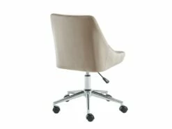 Chaise De Bureau MASURIE - Velours - Beige - Hauteur Ajustable -mobilier de bureau Shop fauteuil de bureau 428353