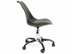 2 Chaise De Bureau à Roulettes, Noires -mobilier de bureau Shop fauteuil 13223857