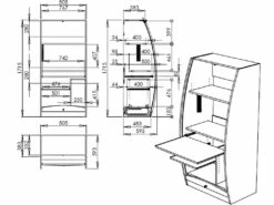 Armoire Informatique Galbée 80 Cm 6 Niches - Coloris: Blanc -mobilier de bureau Shop meuble bureau 10039133
