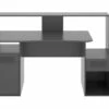 Bureau Gaming Table De Jeu Coloris graphite - Longueur 153,5 x Profondeur 62-68.5 x Hauteur 84.2-97 cm