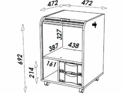 Caisson De Bureau Chêne Bicolore - Coloris: Blanc -mobilier de bureau Shop meuble bureau 10041609