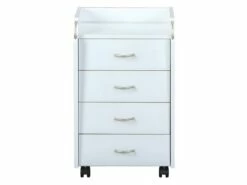 TEO - Caisson 4 Tiroirs Sur Roulettes Coloris Blanc 7 TEO - Caisson 4 Tiroirs Sur Roulettes Coloris Blanc -mobilier de bureau Shop meuble bureau 10041665