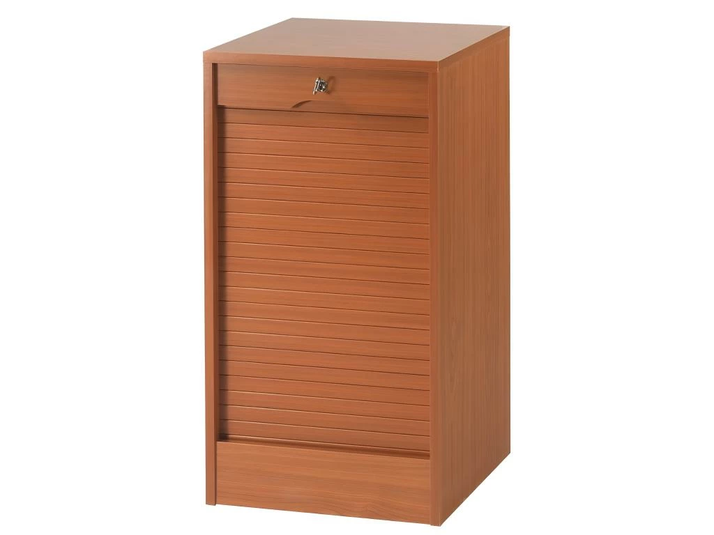 Classeur à Rideau Hauteur 76 Largeur 41 Cm - Coloris: Merisier 2 Classeur à Rideau Hauteur 76 Largeur 41 Cm - Coloris: Merisier – Image 2