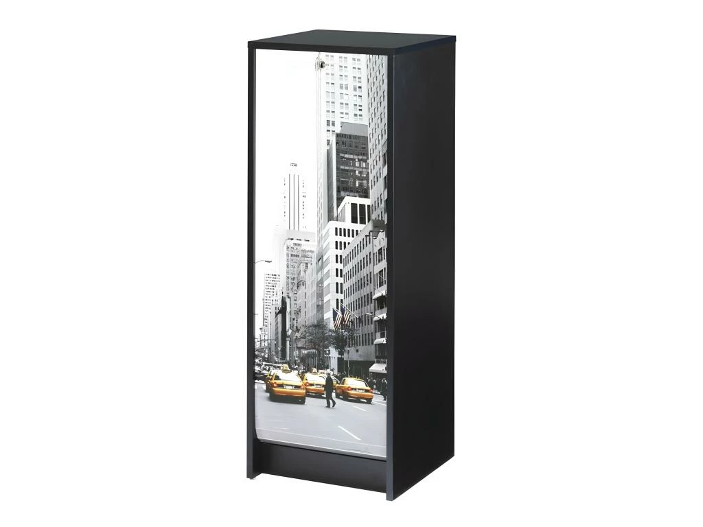 Classeur à Rideau Noir 104 Cm - Coloris: Scene New York 504 1 Classeur à Rideau Noir 104 Cm - Coloris: Scene New York 504