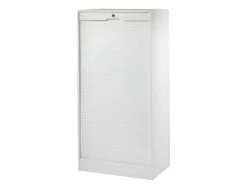 Classeur à Rideau Largeur 70 Cm Hauteur 140 Cm - Coloris: Blanc