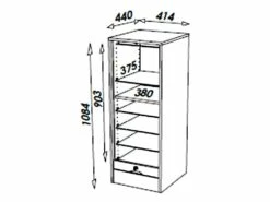 Classeur à Rideau Hauteur 108 Cm - Coloris: Blanc -mobilier de bureau Shop meuble bureau 10041857