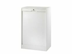Classeur à Rideau Largeur 70 Cm Hauteur 108 Cm - Coloris: Blanc