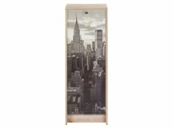 Classeur à Rideau Chêne Hauteur 104 Cm - Coloris: New York 500