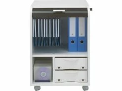 Caisson De Bureau Blanc Bicolore - Coloris: Noir -mobilier de bureau Shop meuble bureau 10041995