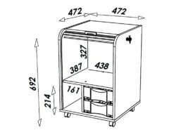 Caisson De Bureau Blanc Bicolore - Coloris: Noir -mobilier de bureau Shop meuble bureau 10041999
