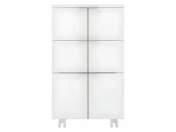 Caisson Roulant 3 Tiroirs Blanc Mat -mobilier de bureau Shop meuble bureau 10042009