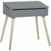 Pupitre D'écolière Simple Pour Enfant Coloris Gris - L.63,5 X L.45,5 X H.62,4 Cm