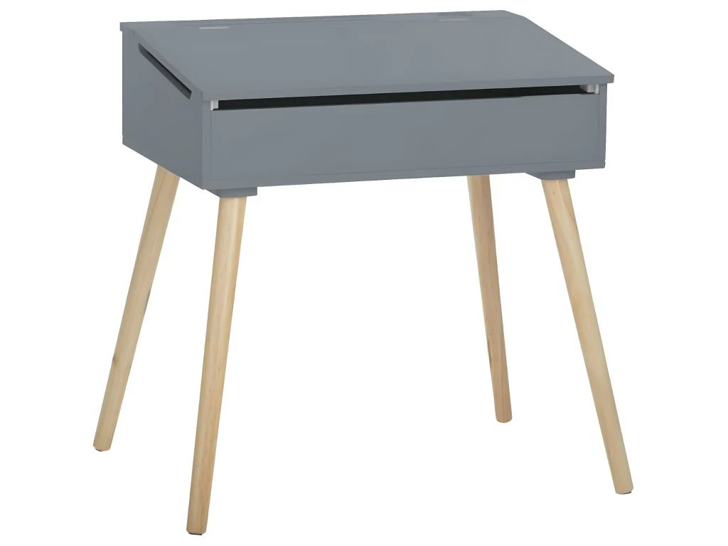 Pupitre D'écolière Simple Pour Enfant Coloris Gris - L.63,5 X L.45,5 X H.62,4 Cm 1 Pupitre D'écolière Simple Pour Enfant Coloris Gris - L.63,5 X L.45,5 X H.62,4 Cm