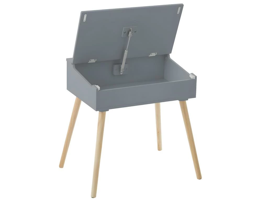 Pupitre D'écolière Simple Pour Enfant Coloris Gris - L.63,5 X L.45,5 X H.62,4 Cm 2 Pupitre D'écolière Simple Pour Enfant Coloris Gris - L.63,5 X L.45,5 X H.62,4 Cm – Image 2