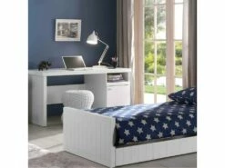 CLEO - Bureau 1 Porte Effet Lambris Blanc Laqué 5 CLEO - Bureau 1 Porte Effet Lambris Blanc Laqué -mobilier de bureau Shop meuble bureau 10479533