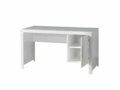 GASTON - Bureau 1 Porte Laqué Blanc -mobilier de bureau Shop meuble bureau 10481281