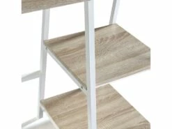 Bureau Lisboa Blanc, Table Pour PC, Style Industriel, 105 Cm Longueur -mobilier de bureau Shop meuble bureau 10750873