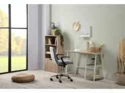 Bureau Lisboa Blanc, Table Pour PC, Style Industriel, 105 Cm Longueur -mobilier de bureau Shop meuble bureau 10750875