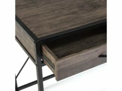 Bureau Tulum Noir,Table Pour PC, 2 Tiroirs, Style Industriel, 110 Cm Longueur -mobilier de bureau Shop meuble bureau 10762115
