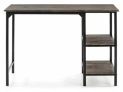 Bureau Colón Noir,Table Pour PC, 2 Rayons, Style Industriel, 110 Cm Longueur -mobilier de bureau Shop meuble bureau 10762123