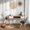Bureau Scandinave Bois, Tiroirs Blancs BJORN - HAPPY GARDEN