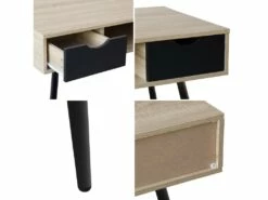 Bureau Scandinave Bois, Tiroirs Noirs BJORN - HAPPY GARDEN -mobilier de bureau Shop meuble bureau 10779241