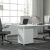 Bureau Bench 2 Personnes - Blanc - L140 Cm - Avec Séparateur - DOWNTOWN