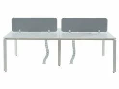 Bureau Bench 4 Personnes - Blanc - L120 Cm - Avec Séparateurs - DOWNTOWN -mobilier de bureau Shop meuble bureau 10901595