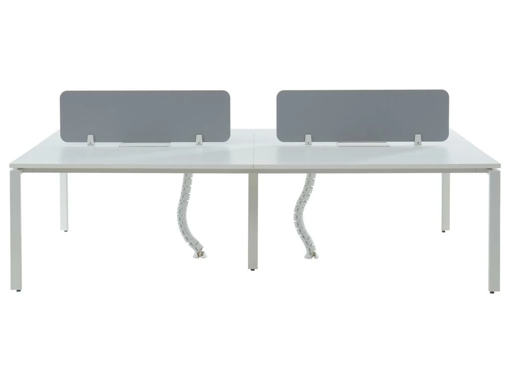 Bureau Bench 4 Personnes - Blanc - L140 Cm - Avec Séparateurs - DOWNTOWN 4 Bureau Bench 4 Personnes - Blanc - L140 Cm - Avec Séparateurs - DOWNTOWN – Image 4