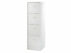 Classeur à Dossiers Suspendus 4 Tiroirs Blanc - TIRSUS