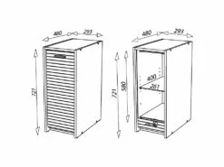 Bureau Aménagé à Rideaux Blanc - FENDY N°14 -mobilier de bureau Shop meuble bureau 11142553