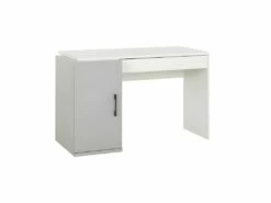 Bureau 1 Porte 1 Tiroir Blanc/Gris - MOONLA
