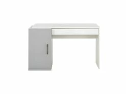 Bureau 1 Porte 1 Tiroir Blanc/Gris - MOONLA -mobilier de bureau Shop meuble bureau 11142575