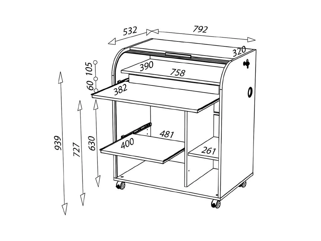 Bureau Secrétaire à Rideau Noir - TOP N°2 3 Bureau Secrétaire à Rideau Noir - TOP N°2 – Image 3