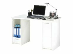 Bureau Aménagé à Rideaux Blanc - FENDY N°1