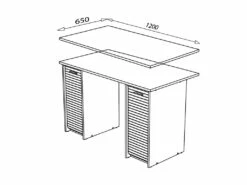 Bureau Aménagé à Rideaux Blanc - FENDY N°1 -mobilier de bureau Shop meuble bureau 11142839