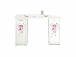 Bureau Aménagé à Rideaux Blanc - FENDY N°15 -mobilier de bureau Shop meuble bureau 11143033