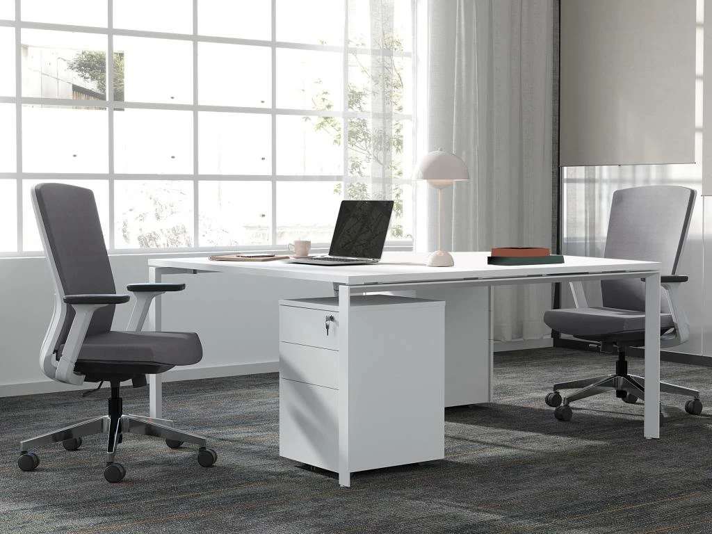 Bureau Bench 2 Personnes - Blanc - L140 Cm - DOWNTOWN 1 Bureau Bench 2 Personnes - Blanc - L140 Cm - DOWNTOWN