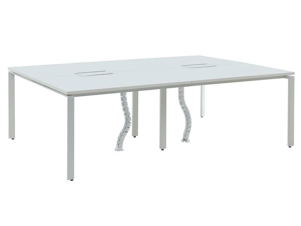 Bureau Bench 4 Personnes - Blanc - L120 Cm - DOWNTOWN 4 Bureau Bench 4 Personnes - Blanc - L120 Cm - DOWNTOWN – Image 4