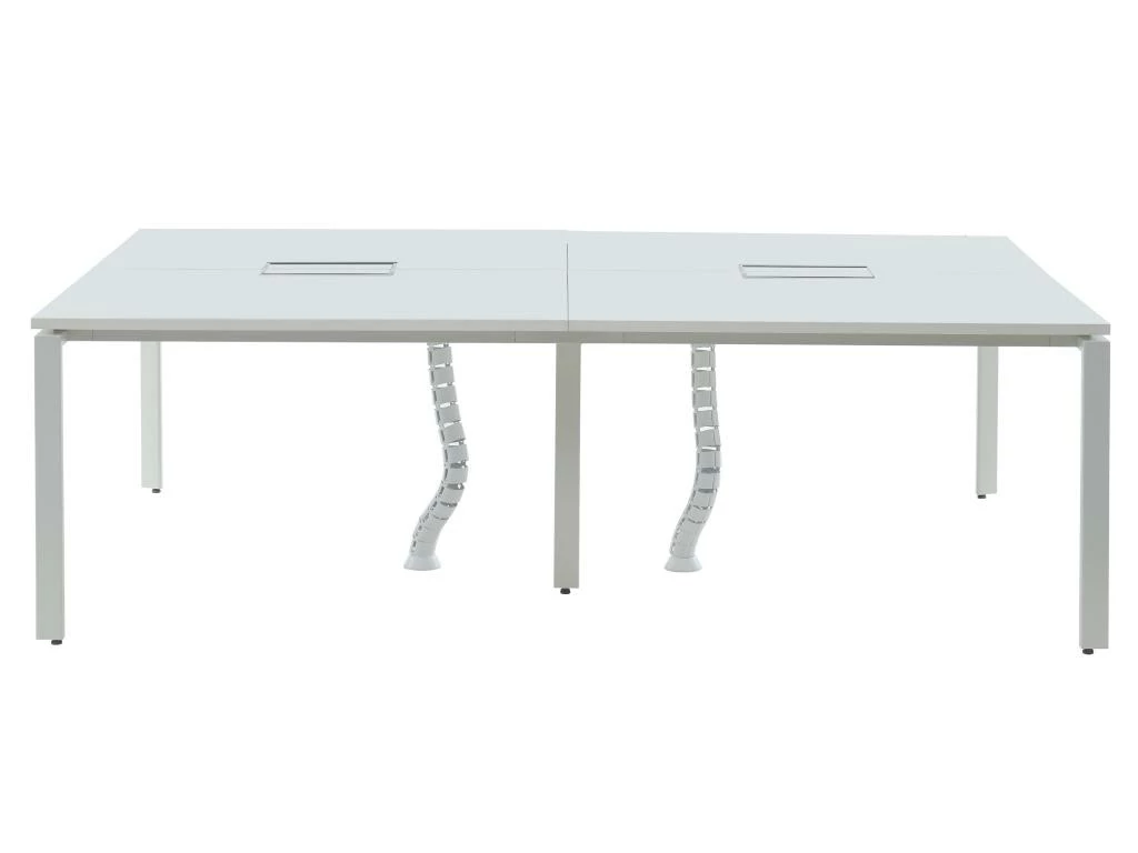Bureau Bench 4 Personnes - Blanc - L120 Cm - DOWNTOWN 3 Bureau Bench 4 Personnes - Blanc - L120 Cm - DOWNTOWN – Image 3