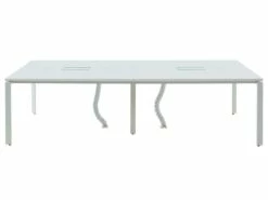Bureau Bench 4 Personnes - Blanc - L140 Cm - DOWNTOWN -mobilier de bureau Shop meuble bureau 11175325