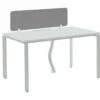 Bureau Professionnel 1 Personne - Blanc - L140 Cm - Avec Séparateur - DOWNTOWN