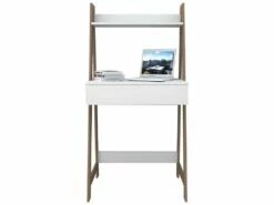 Bureau Secrétaire Blanc Et Châtaignier