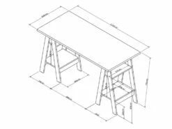 Bureau 2 Tréteaux Blanc 4 Etagères 9 Bureau 2 Tréteaux Blanc 4 Etagères -mobilier de bureau Shop meuble bureau 12290839